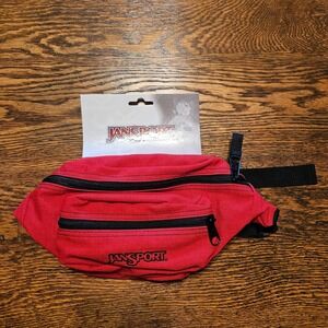 JanSport Fifth Avenue Fanny Pack Scarlet Red Ripstop Waist Bag T006002 NEW